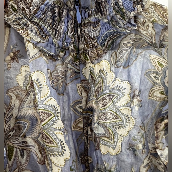 Zimmermann Purple and Cream Long Sleeve Dress - Picture 9 of 11